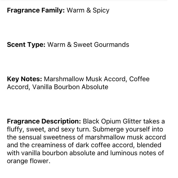 YSL Black Opium Glitter with Marshmallow & Coffee Travel Spray - Picture 2 of 2